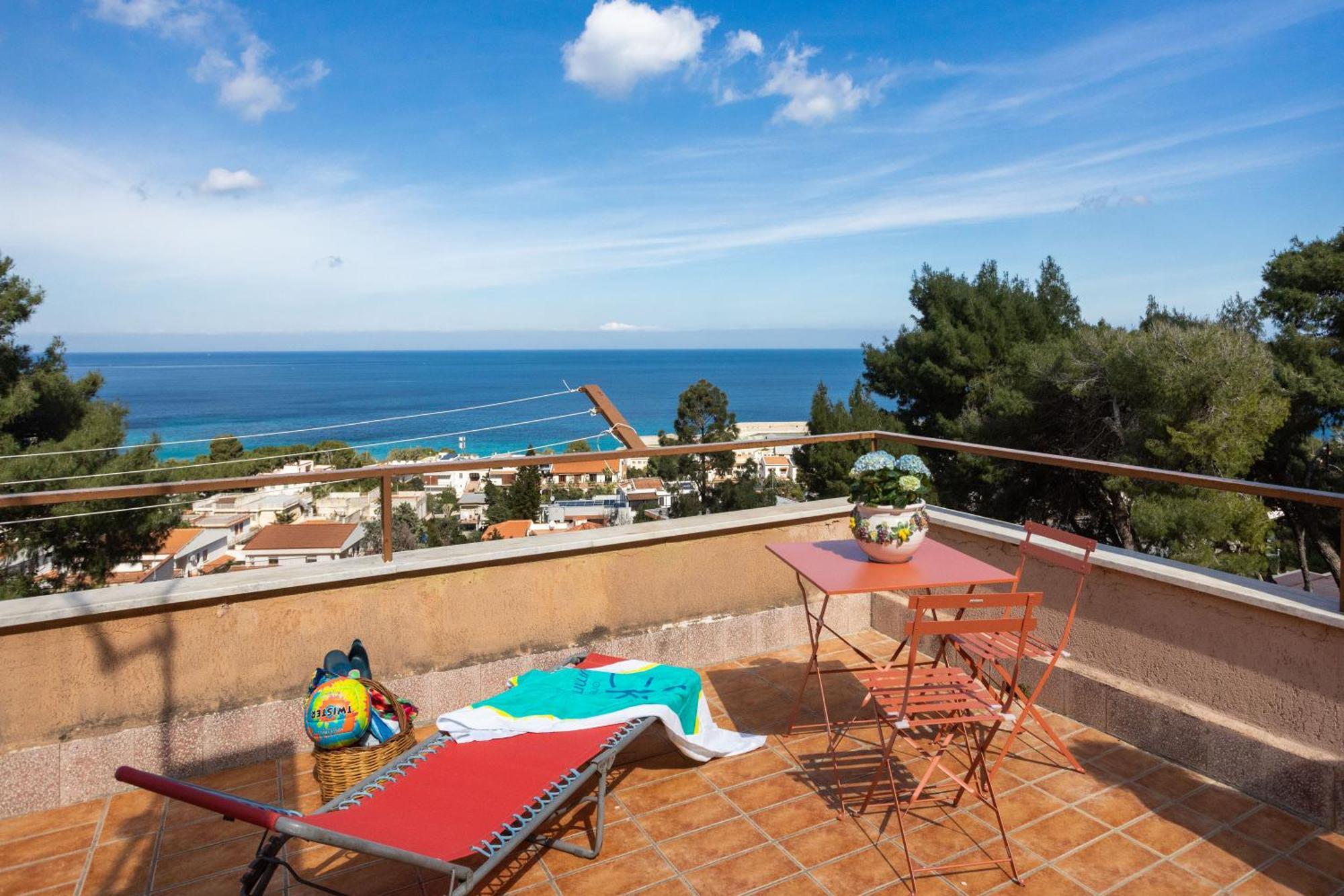 Villa Nel Verde Sul Mare, Mondello, Palermo Exteriér fotografie